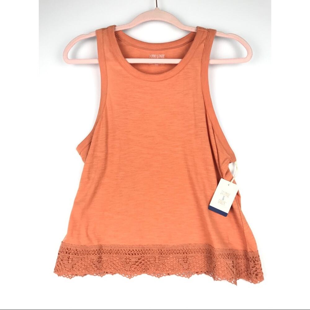 Jasmine & Ginger crochet orange pajama top
